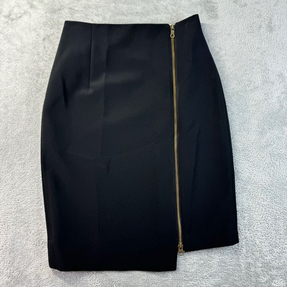 Joeffer Caoc Skirt Women’s 2 Black Pencil Career Office Formal Zipper Preppy
